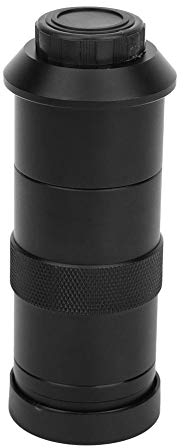 C Mount Mikroskop Objektiv, Mikroskopkamera Objektiv 100X Zoom Mikroskop Objektiv Zoom Mikroskop Okular Lupenobjektiv für Mikroelektronik Präzisionsmaschinen Identifizierung von Fingerabdrücken