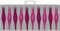 Davies Products Ltd Pack of 10 Fuchsia Pink Cerise Glitter & Matt Droplet Baubles 9cm