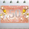 HOWAF Frau 50 Geburtstag Party Dekoration Rose Gold Stoff Banner 50 Geburtstag Foto Hintergrund Wand Garten Tisch Dekoration Supplies