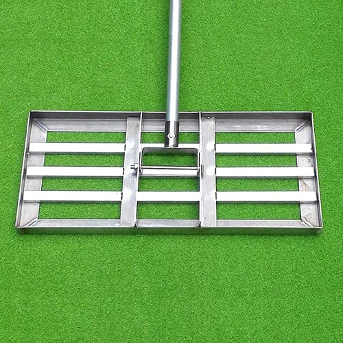 XINGSHANG Golf Garden Grass Levelawn,Rasenrechen Golf Garden Grass Level Rasen Rechen,Lawn Leveling Rake,Golf-Leveler,Hochleistungs-Edelstahl-Hochleistungs-Rasen-Push-Level-Tool Golfausrüstung