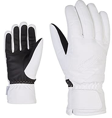 Ziener Damen KAITI Ski-Handschuhe/Wintersport | wasserdicht, atmungsaktiv, White, 8,5
