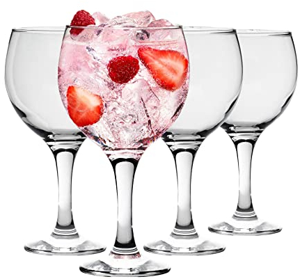 Rink Drink Spanish Gin Glasses - Large Copa Gin and Tonic Balloon Glass - 645ml - Pack of 4
