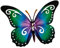 CIM Metall Wand-Deko - Schmetterling GRADIANT - 35cm - tierische 3D Wandbilder - Wandschmuck inkl. praktischer Wandbefestigung – Lebhafte Wandskulptur - Geschenkidee