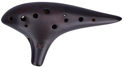 Gatuxe Ocarina de Madera de 12 Orificios, Alto C, Do Mayor, Portátil, Perfecta para Principiantes y Regalos