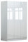 FWStyle Modern Bedroom 3 Door High White Gloss Wardrobe Scandinavian Style.Hanging Rail and Shelves…
