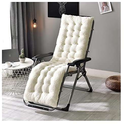 WAPKY Sun Lounger Kissenauflagen Liegenauflage Gartenstuhl-Auflage Hochlehner Sitzauflagen Für Gartenmöbel Hochlehner Polsterauflage Hochlehner Auflagen (Color : Beige, Size : 160 * 50 * 12cm)