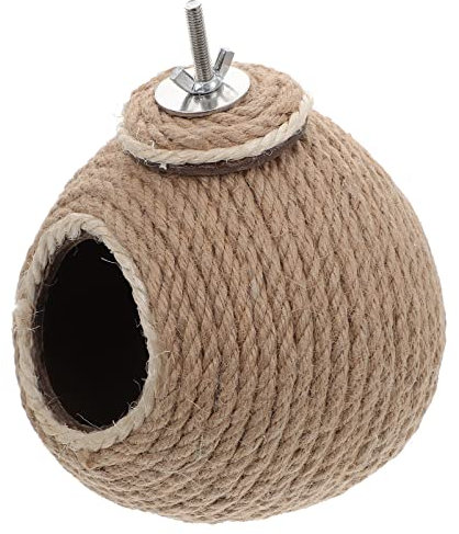 BCOATH Kokosnussschalen-Vogelnesthaus Winter-Warmer Papageiennistkasten für Sittiche