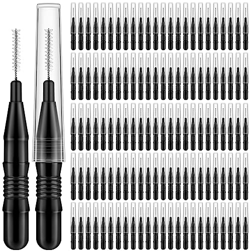 MAPVOLUT Lot de 120 micro-brosses à sourcils avec capuchon pour plastification des sourcils et cils - Outils de levage et de teinture pour sourcils et cils