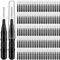 MAPVOLUT Lot de 120 micro-brosses à sourcils avec capuchon pour plastification des sourcils et cils - Outils de levage et de teinture pour sourcils et cils