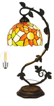 Bidesen 8 Home Supplies Buntglas-handgefertigte Tiffany-vintage-nachttischlampen Für Wohnzimmer, Schlafzimmer Und Lounge-lampenschirm(Size:8inch,Color:C)