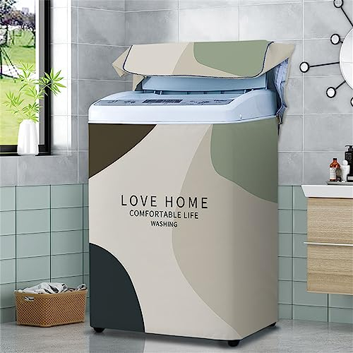 Odot Housse Machine a Laver Chargement par Le Haut, Couvre-Machine Protecteur Anti-Poussière Couverture pour Machine Lave-Linge et Sèche-Linge (Nordique C,Capacité XXL 12.5kg)