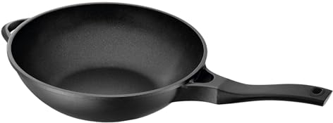Alva Energy Nonstick Ceramic Wok Pan 12 - Lightweight, Easy to Clean and Made without PFAS, PFOA & PTFE - Induction and All Stovetop Compatible with Even Heat Distribution