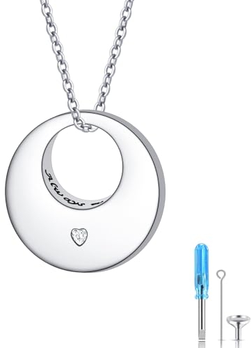 Ostergeschenke Kreis des Lebens Urne Halsketten für Asche für Damen Mädchen Frauen Feuerbestattung Schmuck 925 Sterling Silber Ewigkeit Denkmal Always with me Asche Andenken