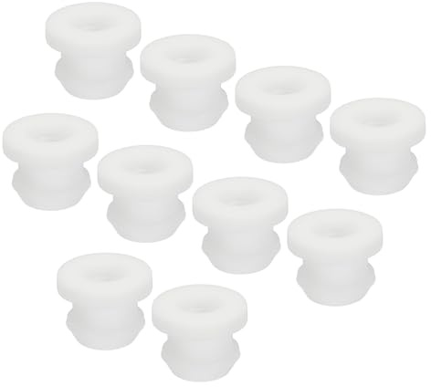 QUARKZMAN 10uds Presión Goma Ojal Tapón Montaje Diámetro 8mm ID Blanco | 5, 5mm, Sello Anti-rayones, para Eléctrico Caja Cable Tubo