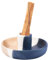 BEYLAB Soporte para incienso Palo Santo, soporte para varillas de palo santo, madera ahumada, meditación, yoga, quemador de madera, cuenco con cenicero, moderno, minimalista, beige y azul