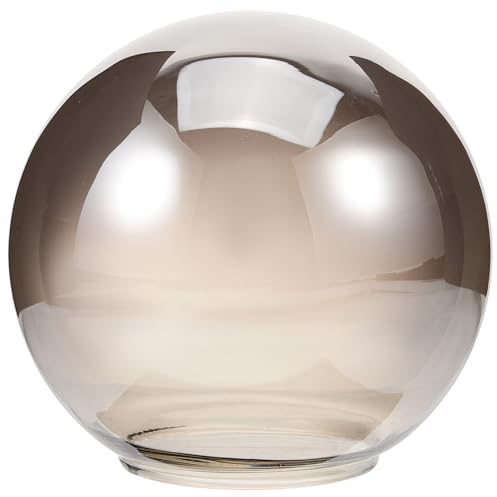Uonlytech Abat-Jour Globe en Verre de Remplacement pour Luminaire - Trou D'ouverture 70 Mm, Gris, pour Lustre Suspension 13 Cm