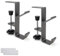 FINELYCR Black Aluminium Alloy Headphone Hook, 2 Pieces Adjustable Desk Hook, Suitable for Table Thicknesses 8 to 55 mm