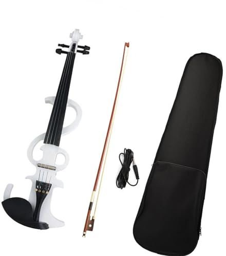strumento violino Violino Elettrico 4/4 Dimensioni Violino Elettrico Silenzioso Accessori Per Violino Arco Per Violino Ponte Per Violino Custodia Per Violino Bianca