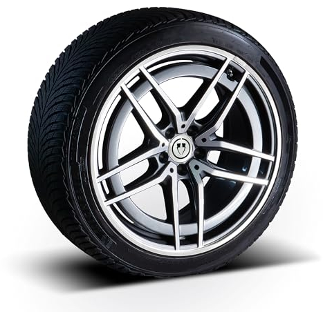 PRIORIM 4x Aluminium Felgenschutzringe (19 Zoll, Weis) - Kratzfester & Wetterbeständiger Rundumschutz für Autoreifen & Felgen - Effektiver Felgenrand-Schutz