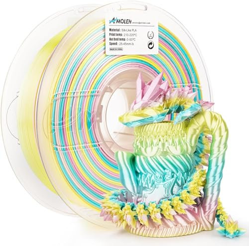 AMOLEN PLA 3D Drucker Filament, Matt PLA Filament 1.75mm, Sauber Gewickeltes Filament, Kompatibel Mit 3D FDM Druckern, Maßgenauigkeit +/- 0.02 mm, 1KG Spule(2.2Pfund)