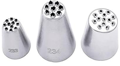 PZEOB Spritztüllen Spritztüllen 3 Teile/Satz Edelstahl Kuchen Spritztüllen Gras Fondant Kuchen Dekorieren Gebäck Sets Werkzeuge Kuchen Düsen Set wiederverwendbar