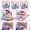 Juego de 5 piezas para fiestas de cumpleaños, decoración de vajilla, platos, servilletas, manteles, ideal para 10 personas, divertido cumpleaños, suministros temáticos para fiestas