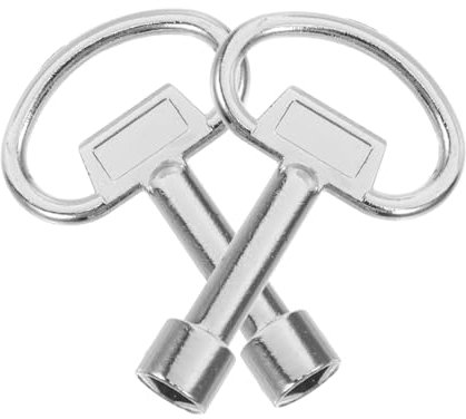 UKCOCO 2pcs Triangle Socket Spanner Key for Utility Panels Gas and Versatile Triangular Key for Outdoor Trash Bins and Community Litter Boxes