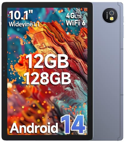 Ulefone Tab A10 Pro Tablet Android 14 2025, Touch 10,1 pollici, 12 GB+128 GB/2 TB SD Octa-Core 6600 mAh/18 W 13 MP+5 MP Gaming Tablets SIM Free Unlocked PC 4G LTE Dual SIM/5G Wifi/BT5.0/GPS/OTG