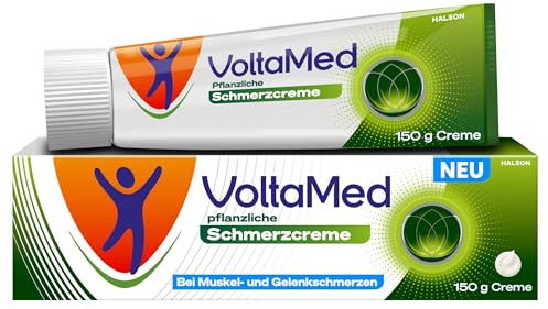 VoltaMed pflanzliche Schmerzcreme, aus der Voltaren Familie, bei Muskel- und Gelenkschmerzen, Rückenschmerzen, Nackenschmerzen, wirkt schmerzlindernd, entzündungshemmend, durchblutungsfördernd, 150 g