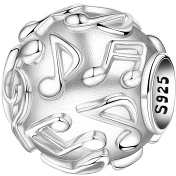 Musikalische Note Bead Charm, Charme für Armband, Kompatibel mit Pandora Armband Halskette
