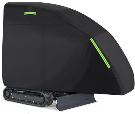Housse de protection etérieure noire robuste en tissu Oford imperméable pour mini-pelle E20/210D (1 760–3 530 lb), fermeture éclair sécurisée