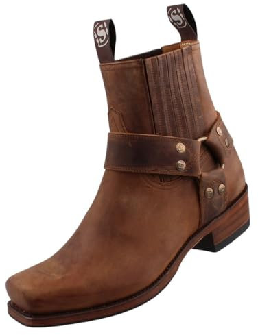 Sendra Stivali da motociclista da uomo, marrone, 45 EU