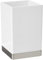 iDesign 41182EU Clarity Tumbler Becher für Badezimmer Waschtisch, Plastik, weiß/brushed, 6.4 x 6.4 x 10.2 cm