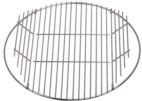 Brandsseller Rejilla de Acero Inoxidable redonda Ø aprox. 54,5 cm para Parrillas de todas las Marcas conocidas p.ej. Weber grill Ø 57 cm Acero Inoxidable AISI 430 - con Solapas