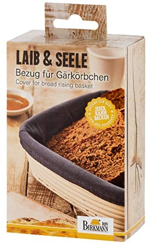 RBV Birkmann, 700697, Laib und Seele, Bezug für Gärkörbchen, quadratisch, Baumwolle, Schwarz…