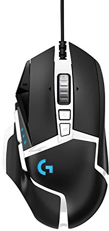 Logitech G Mouse Da Gioco Cablato Ad Alte Prestazioni Logitech G502 Hero Special Edition, Sensore Hero 25K, 25600 Dpi, Rgb, 11 Pulsanti Programmabili, Bianco E Nero, 7.5 x 4 x 13.2 cm, 121 grammi
