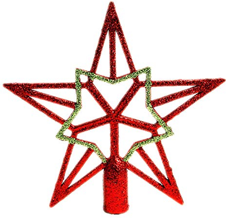 Molinter Tannenbaumspitze Weihnachtsbaumspitze Christbaumspitzen Baumspitze Weihnachtsbaum Stern Weihnachtsstern Baumschmuck für Weihnachten Deko
