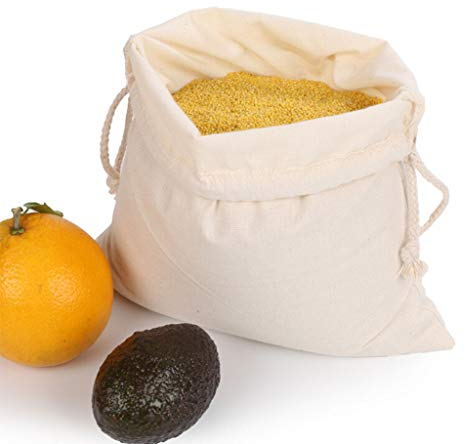 carol -1 Brotbeutel aus Baumwoll - Plastikfrei Einkaufen mit den Wiederverwendbaren Brötchenbeutel - Mehrweg Brotsack fürs Einkaufen mit Gewichtsangabe, Waschbar & Biologisch Abbaubar
