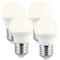 Luminea LED Birne E27: 4er-Set LED-Lampen, E27, 3 Watt, G45, 240 Lumen, warmweiß, E (E27 Leuchtmittel, Glühbirne LED E27, Wohnzimmerleuchten)