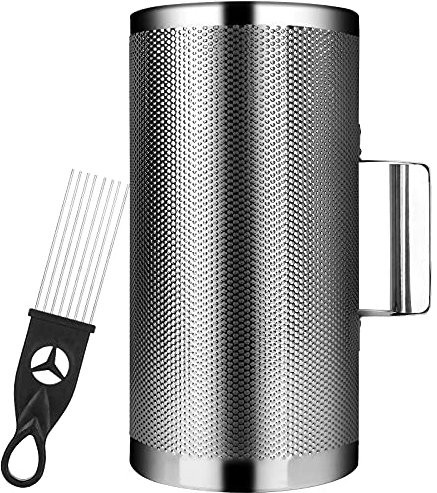 12 x 6 Metal Guiro Shaker Stainless Steel Guiro Instruments with Scraper Musical Instruments Latin Percussion Instrument