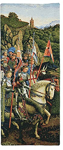 Belgian Tapestries gewebter Wandbehang Gobelin Die Ritter Christi 82 x 35 cm