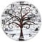 Orologio da parete vintage in MDF, diametro 30 cm, con disegno albero della vita stile shabby chic per decorare la casa in maniera originale, ideale per tutti gli ambienti della casa.