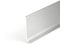 DQ-PP Sockelleiste – 2m – 100mm – Farbe: Silber – Aluminium – eloxiert – Fussleisten – Bodenleiste – Profil – Abschlussleiste – Fussbodenleiste