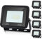 Lospitch 5 Stück 10W LED Strahler Außen Superhell 900LM Außenstrahler 6000K Kaltweiß, IP66 Flutlicht Scheinwerfer Warmweiß 85-260V AC Wandstrahler Außenstahler Baustrahler Leuchtmittel