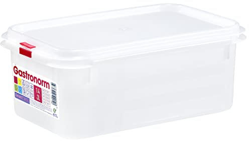 COM-FORT HOUSE - Tartera rectangular para comida reutilizable con tapa, apto para microondas, lavavajillas y congelador. Medidas: 265x162x100 3L, Pakc de 6 unidades
