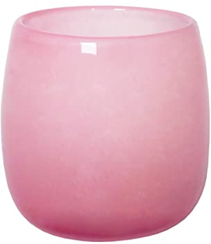 CRISTALICA Blumentopf Glaspot Schale Vase Windlicht dickwandig 18 cm rosa