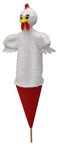 Marionette Handpuppe Tierhandpuppen Henne Huhn 55 cm, Ideal für Puppentheatre und Rollenspiele, für Kinder Baby Jungen Mädchen