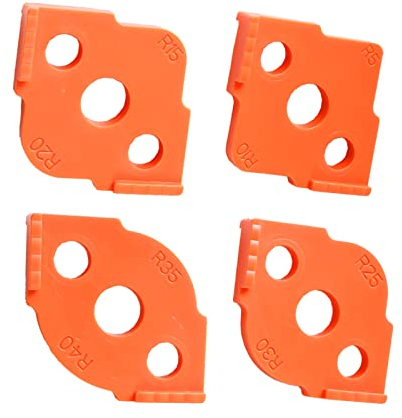 Raggio Jig Router, sagome angolari per lavorazione del legno, ABS ad alta durezza+angoli con raggio CNC R5 R10 R15 R20 R25 R30 R35 R40 (4 pezzi)
