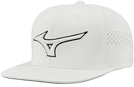 Mizuno Damen Tour Flat Snapback Golfmütze, Weiß/Weiß, Einheitsgröße