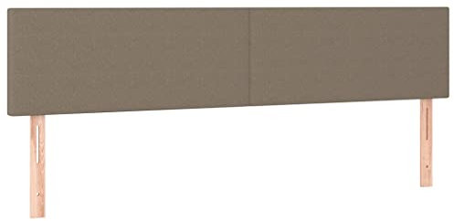 vidaXL 2X Kopfteil Betthaupt Polsterkopfteil Bettkopfteil für Bett Bettgestell Bettrahmen Schlafzimmer Bettzubehör Taupe 90x5x78/88cm Stoff